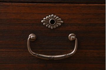 レトロ家具　昭和レトロ　気泡ガラス入り!アンティーク鉄脚ローボード