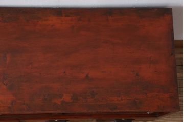 アンティーク家具　和製アンティーク　鉄脚付き!モールガラス引き戸のサイドボード(2)