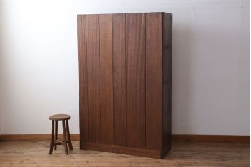 アンティーク家具　和製アンティーク　特大サイズ!古い木の重厚な縦型マス目棚