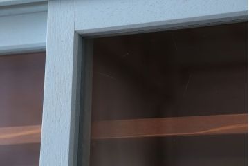 アンティーク家具　アンティーク　モールガラス入り!大きなペイント収納棚(戸棚・食器棚)