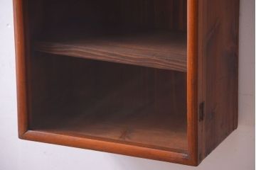 レトロ家具　昭和レトロ　古い木のアンティーク壁掛け収納棚