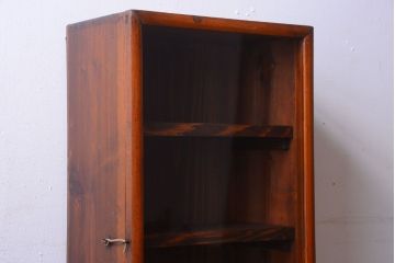 レトロ家具　昭和レトロ　古い木のアンティーク壁掛け収納棚