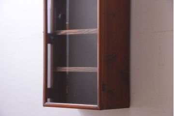 レトロ家具　昭和レトロ　古い木のアンティーク壁掛け収納棚
