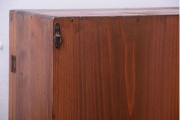 レトロ家具　昭和レトロ　古い木のアンティーク壁掛け収納棚