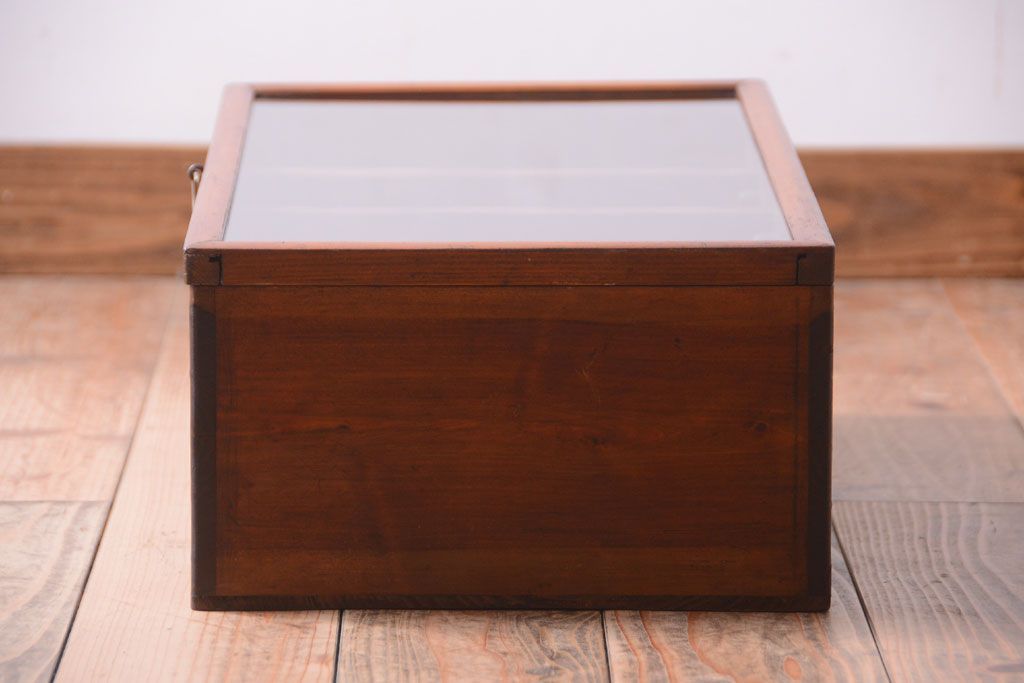 レトロ家具　昭和レトロ　古い木のアンティーク壁掛け収納棚