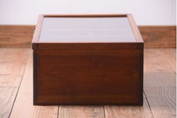 レトロ家具　昭和レトロ　古い木のアンティーク壁掛け収納棚