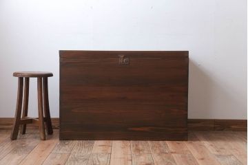 アンティーク雑貨　和製アンティーク　古い木製の大きな収納箱(収納ボックス)