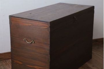 アンティーク雑貨　和製アンティーク　古い木製の大きな収納箱(収納ボックス)