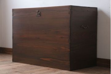 アンティーク雑貨　和製アンティーク　古い木製の大きな収納箱(収納ボックス)