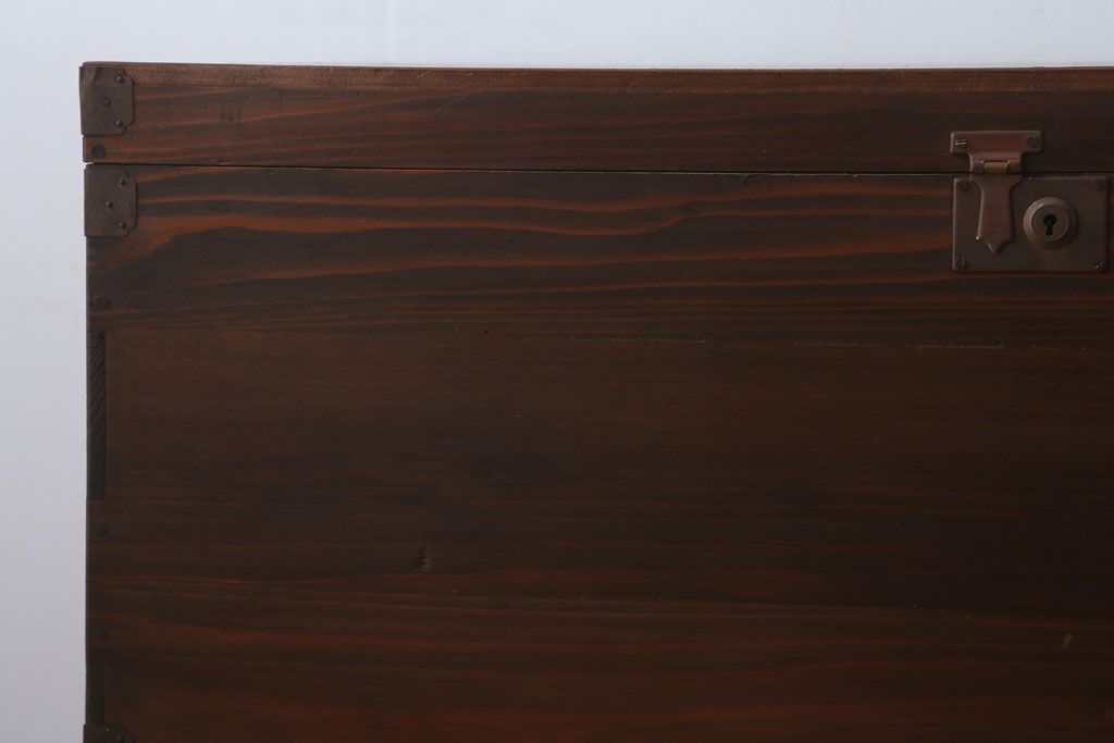 アンティーク雑貨　和製アンティーク　古い木製の大きな収納箱(収納ボックス)