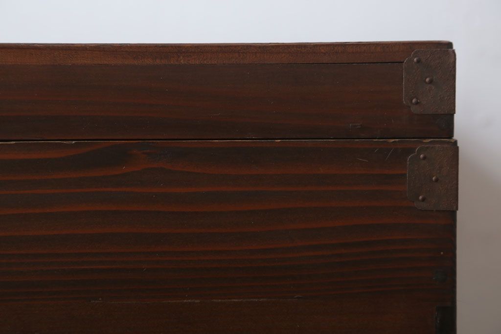 アンティーク雑貨　和製アンティーク　古い木製の大きな収納箱(収納ボックス)