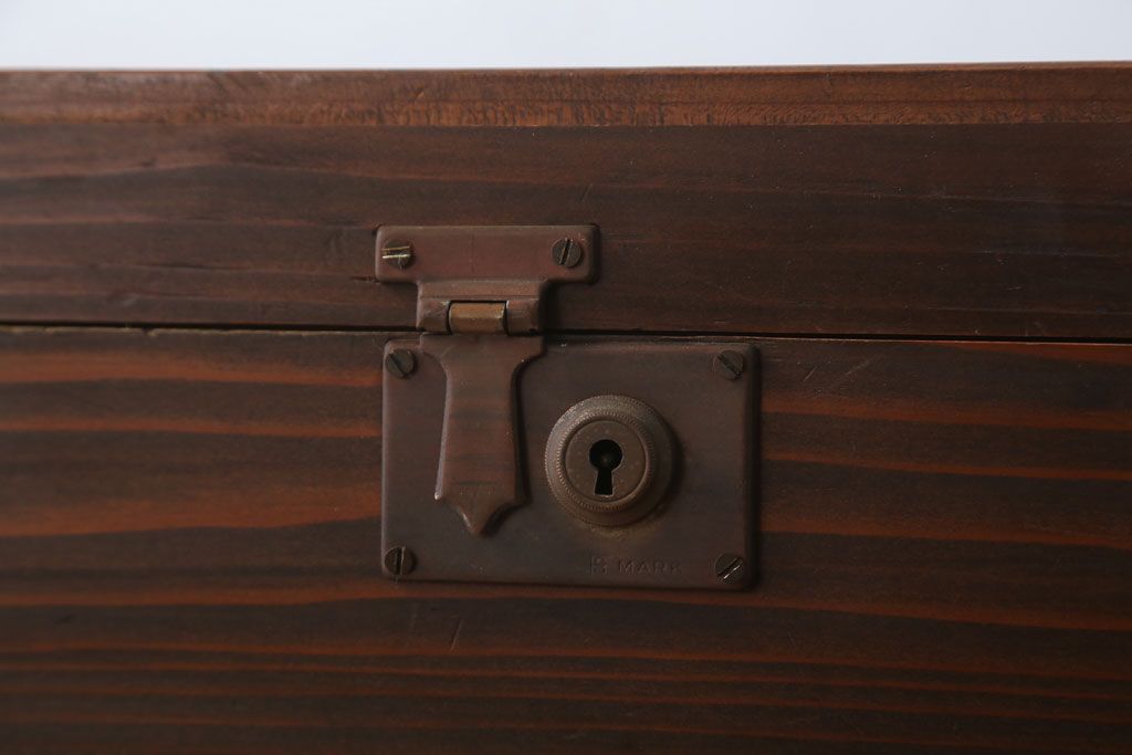 アンティーク雑貨　和製アンティーク　古い木製の大きな収納箱(収納ボックス)