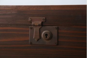 アンティーク雑貨　和製アンティーク　古い木製の大きな収納箱(収納ボックス)