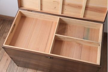 アンティーク雑貨　和製アンティーク　古い木製の大きな収納箱(収納ボックス)