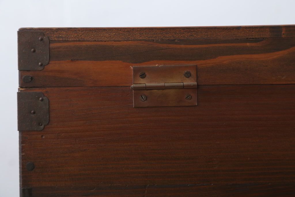 アンティーク雑貨　和製アンティーク　古い木製の大きな収納箱(収納ボックス)