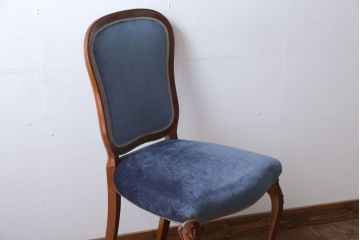 中古　イタリア製　高級感あふれるシックなダイニングチェア(1)