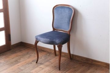 中古　イタリア製　高級感あふれるシックなダイニングチェア(2)