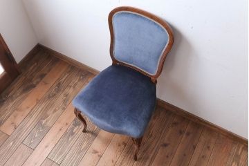 中古　イタリア製　高級感あふれるシックなダイニングチェア(2)