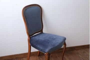 中古　イタリア製　高級感あふれるシックなダイニングチェア(2)