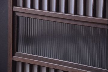 和製アンティーク　モールガラス帯の障子戸4枚セット