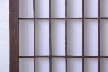 和製アンティーク　モールガラス帯の障子戸4枚セット