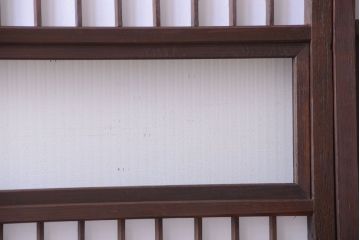 和製アンティーク　モールガラス帯の障子戸4枚セット