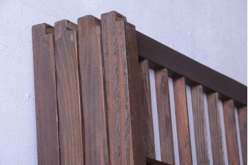 和製アンティーク　モールガラス帯の障子戸4枚セット