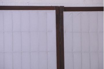 和製アンティーク　モールガラス帯の障子戸4枚セット