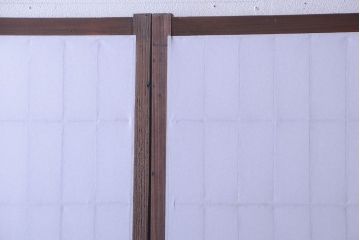 和製アンティーク　モールガラス帯の障子戸4枚セット