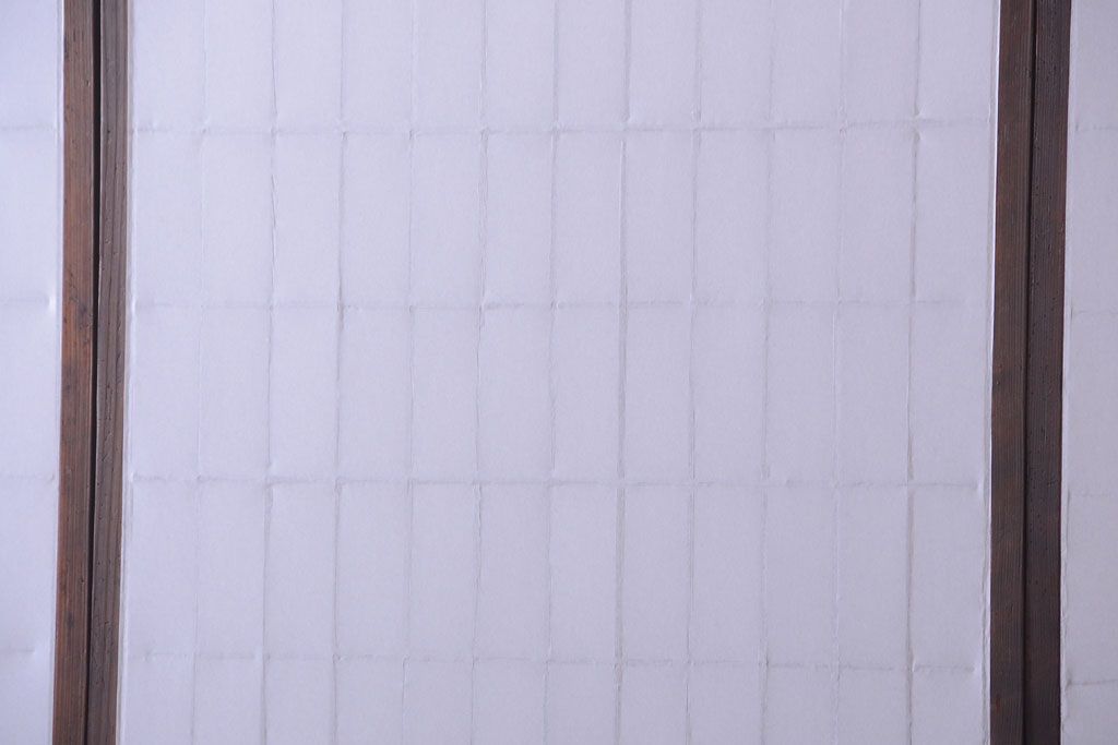 和製アンティーク　モールガラス帯の障子戸4枚セット