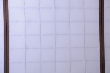 和製アンティーク　ダイヤガラス帯の障子戸4枚セット