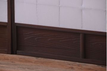 和製アンティーク　ダイヤガラス帯の障子戸4枚セット