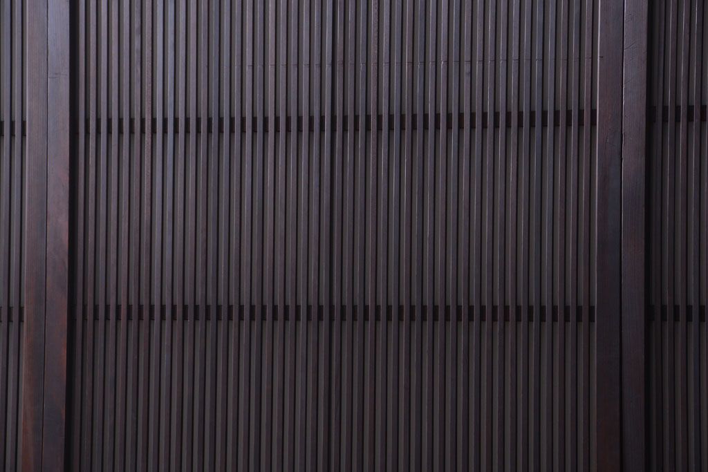 古民具・骨董　裏ガラス入り!デザインガラス帯格子戸4枚セット