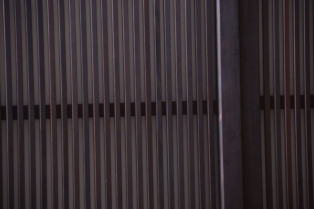 古民具・骨董　裏ガラス入り!デザインガラス帯格子戸4枚セット