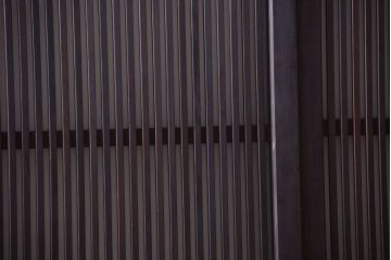 古民具・骨董　裏ガラス入り!デザインガラス帯格子戸4枚セット