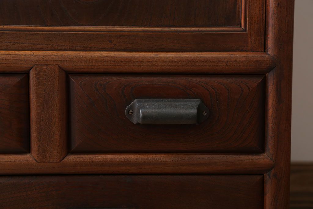 アンティーク家具　和製アンティーク　高級品!前面欅材の上品な収納棚