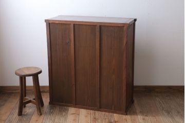 アンティーク家具　和製アンティーク　高級品!前面欅材の上品な収納棚