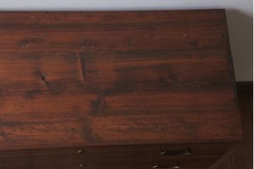 アンティーク家具　和製アンティーク　シンプルな衣装箪笥の鉄脚ローボード(2)