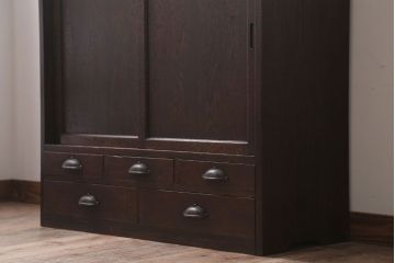 アンティーク家具　古民具・骨董　高級品!三方栗材のアンティーク収納棚