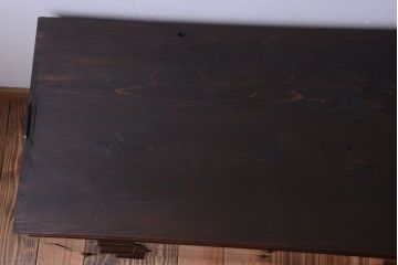 アンティーク家具　アンティーク　前面欅材!鉄脚付き時代箪笥ローボード(ローチェスト)(1)