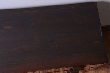 アンティーク家具　アンティーク　前面欅材!鉄脚付き時代箪笥ローボード(ローチェスト)(2)