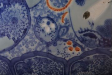 アンティーク雑貨　古民具・骨董　龍のひょうたん窓絵が美しい特大アンティーク瀬戸火鉢