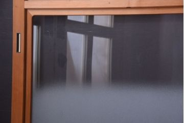 中古　ぼかしガラス入り!雪見障子戸4枚セット(引き戸、擦り上げ障子戸、擦上障子戸)