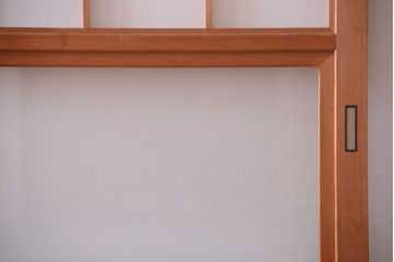 中古　ぼかしガラス入り!雪見障子戸4枚セット(引き戸、擦り上げ障子戸、擦上障子戸)