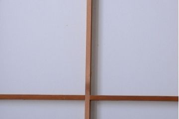 中古　ぼかしガラス入り!雪見障子戸4枚セット(引き戸、擦り上げ障子戸、擦上障子戸)