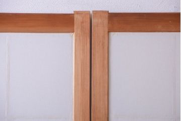 中古　ぼかしガラス入り!雪見障子戸4枚セット(引き戸、擦り上げ障子戸、擦上障子戸)