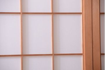 中古　和風インテリアに!雪見障子戸4枚セット(引き戸、擦り上げ障子戸、擦上障子戸)