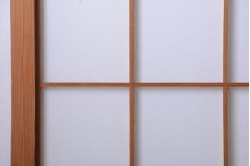 中古　和風インテリアに!雪見障子戸4枚セット(引き戸、擦り上げ障子戸、擦上障子戸)