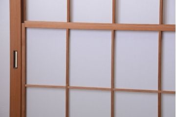 中古　和風インテリアに!雪見障子戸4枚セット(引き戸、擦り上げ障子戸、擦上障子戸)