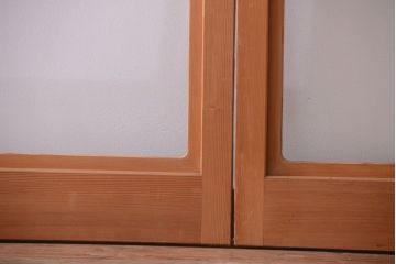 中古　和風インテリアに!雪見障子戸4枚セット(引き戸、擦り上げ障子戸、擦上障子戸)